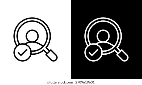 Recruitment White Icon Set Design