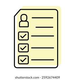 Recruitmentcolor shadow thinline icon, vector, pixel perfect, illustrator file 