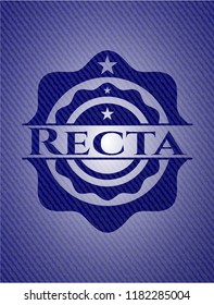 Recta emblem with jean high quality background