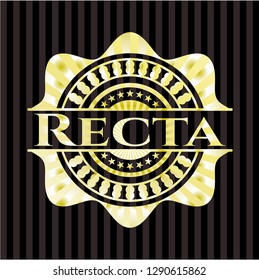 Recta gold shiny emblem