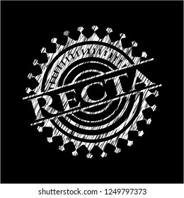 Recta written with chalkboard texture