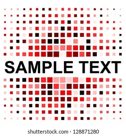 Rectagle cover in vector format in square shape made of red pixles.