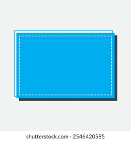 Rectangle 2-3 Shape with Blue Color. Fifth Style Label Icon. High Quality Vector Icon. Editable Vector