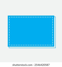 Rectangle 2-3 Shape with Blue Color. Third Style Label Icon. High Quality Vector Icon. Editable Vector