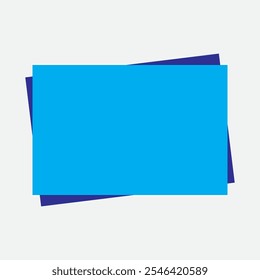 Rectangle 2-3 Shape with Blue Color. Sixth Style Label Icon. High Quality Vector Icon. Editable Vector
