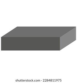 Rectángulo en 3d. 3d caja de entrega realista. Ilustración vectorial.