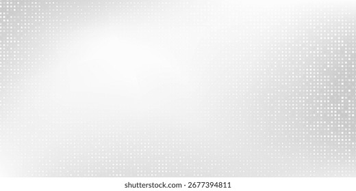 Rectangle abstract dot mesh silver foil background with metal mirror texture. Chrome gradient simple abstract