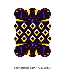 rectangle with abstract memphis style background