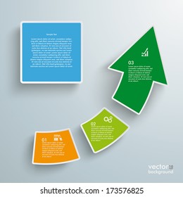 Rectangle and arrows on the grey background. Eps 10 vector file.