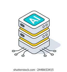 Un gadget de fuente de arte rectangular con el logotipo de AI en azul eléctrico