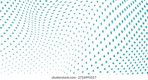 Retangle Art Gradiente Cor Azul Meio-Tom Fundo Pontos Escalonados Padrão Abstrato Arte Moderna