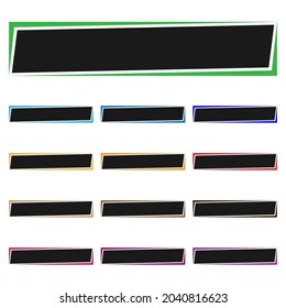 Rectangle banner, plaque, button shape with empty, blank copyspace
