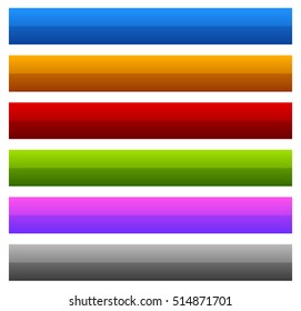 Rectangle banners / buttons / labels in several color