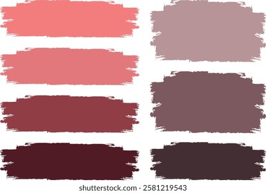 rectangle banners soft colors frames set vector