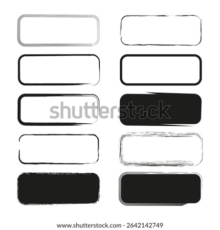 Rectangle bar icon. Vector filled outline. Shape set figure. Minimal design layout.