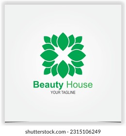 rectangle beauty lotus logo premium elegant template vector eps 10 - Shutterstock ID 2315106249