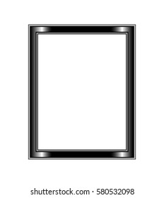 rectangle black abstract frame, on a white background