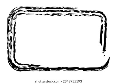 rectangle black crayon vector sketch 
