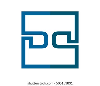 rectangle blue typography alphabet font typeset logotype image vector icon