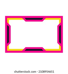 Rectangle border black yellow pink flat design