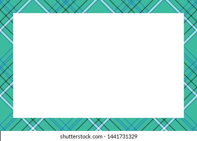 Rectangle borders and Frames vector. Border pattern geometric vintage frame design. Scottish tartan plaid fabric texture. Template for gift card, collage, scrapbook or photo album and portrait.