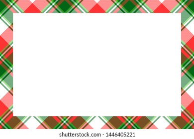 Rectangle borders and Frames vector. Border pattern geometric vintage frame design. Scottish tartan plaid fabric texture. Template for gift card, collage, scrapbook or photo album and portrait.