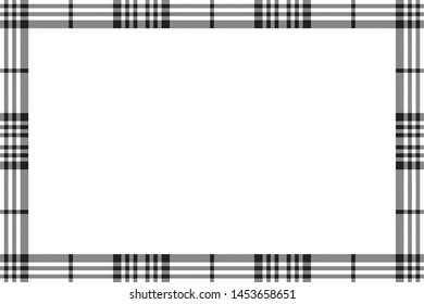 Rectangle borders and Frames vector. Border pattern geometric vintage frame design. Scottish tartan plaid fabric texture. Template for gift card, collage, scrapbook or photo album and portrait.
