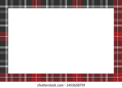 Rectangle borders and Frames vector. Border pattern geometric vintage frame design. Scottish tartan plaid fabric texture. Template for gift card, collage, scrapbook or photo album and portrait.