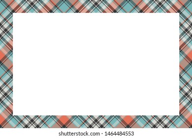 Rectangle borders and Frames vector. Border pattern geometric vintage frame design. Scottish tartan plaid fabric texture. Template for gift card, collage, scrapbook or photo album and portrait.