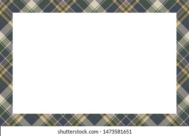 Rectangle borders and Frames vector. Border pattern geometric vintage frame design. Scottish tartan plaid fabric texture. Template for gift card, collage, scrapbook or photo album and portrait.