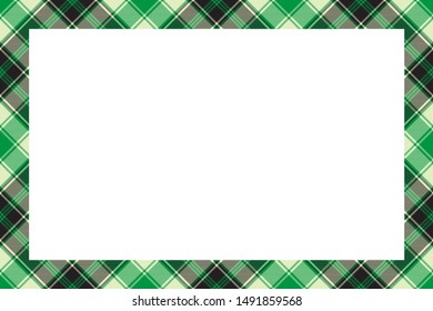 Rectangle borders and Frames vector. Border pattern geometric vintage frame design. Scottish tartan plaid fabric texture. Template for gift card, collage, scrapbook or photo album and portrait.