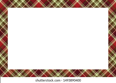 Rectangle borders and Frames vector. Border pattern geometric vintage frame design. Scottish tartan plaid fabric texture. Template for gift card, collage, scrapbook or photo album and portrait.