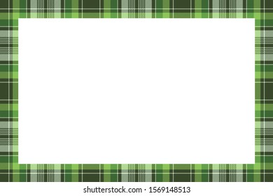 Rectangle borders and Frames vector. Border pattern geometric vintage frame design. Scottish tartan plaid fabric texture. Template for gift card, collage, scrapbook or photo album and portrait.