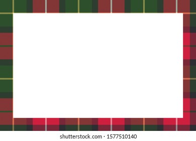 Rectangle borders and Frames vector. Border pattern geometric vintage frame design. Scottish tartan plaid fabric texture. Template for gift card, collage, scrapbook or photo album and portrait.