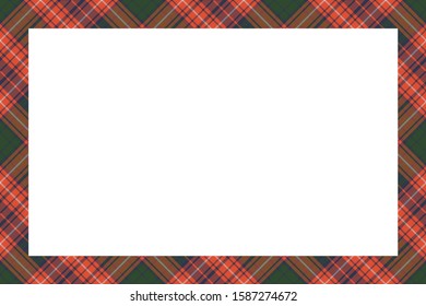 Rectangle borders and Frames vector. Border pattern geometric vintage frame design. Scottish tartan plaid fabric texture. Template for gift card, collage, scrapbook or photo album and portrait.