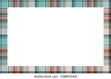 Rectangle borders and Frames vector. Border pattern geometric vintage frame design. Scottish tartan plaid fabric texture. Template for gift card, collage, scrapbook or photo album and portrait.