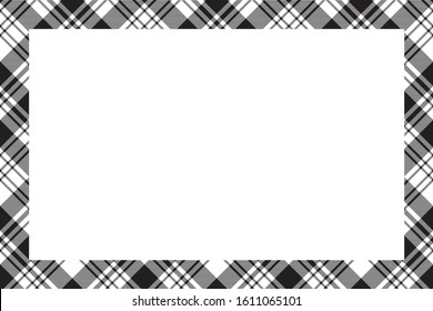 Rectangle borders and Frames vector. Border pattern geometric vintage frame design. Scottish tartan plaid fabric texture. Template for gift card, collage, scrapbook or photo album and portrait.