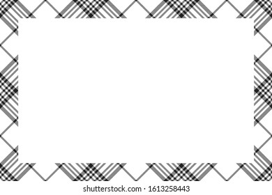 Rectangle borders and Frames vector. Border pattern geometric vintage frame design. Scottish tartan plaid fabric texture. Template for gift card, collage, scrapbook or photo album and portrait.
