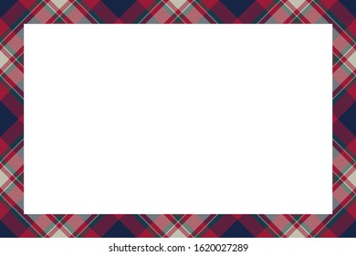 Rectangle borders and Frames vector. Border pattern geometric vintage frame design. Scottish tartan plaid fabric texture. Template for gift card, collage, scrapbook or photo album and portrait.