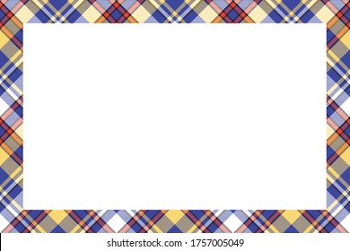 Rectangle borders and Frames vector. Border pattern geometric vintage frame design. Scottish tartan plaid fabric texture. Template for gift card, collage, scrapbook or photo album and portrait.
