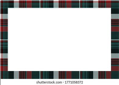 Rectangle borders and Frames vector. Border pattern geometric vintage frame design. Scottish tartan plaid fabric texture. Template for gift card, collage, scrapbook or photo album and portrait.