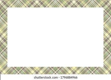 Rectangle borders and Frames vector. Border pattern geometric vintage frame design. Scottish tartan plaid fabric texture. Template for gift card, collage, scrapbook or photo album and portrait.