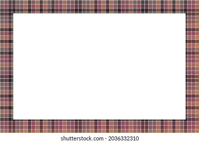 Rectangle borders and Frames vector. Border pattern geometric vintage frame design. Scottish tartan plaid fabric texture. Template for gift card, collage, scrapbook or photo album and portrait.