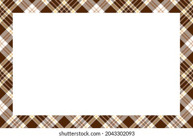 Rectangle borders and Frames vector. Border pattern geometric vintage frame design. Scottish tartan plaid fabric texture. Template for gift card, collage, scrapbook or photo album and portrait.