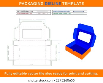 Rectangle Box, Gift Box, Dieline Template