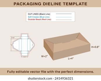 Rectangle Box, Storage Box, Packaging Box, Dieline Template, Vector File