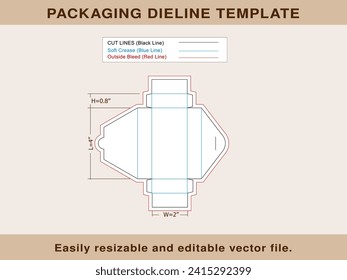 Rectangle Box, Storage Box, Packaging Box, Dieline Template, Vector File