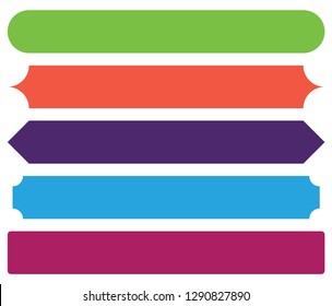 Rectangle Button Banner Plate Backgrounds Empty Stock Vector (Royalty ...