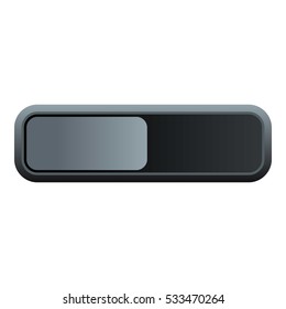 Rectangle button icon. Flat illustration of rectangle button vector icon for web