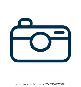 Rectangle Camera symbol representing photography or recording, commonly used for media and technology purp